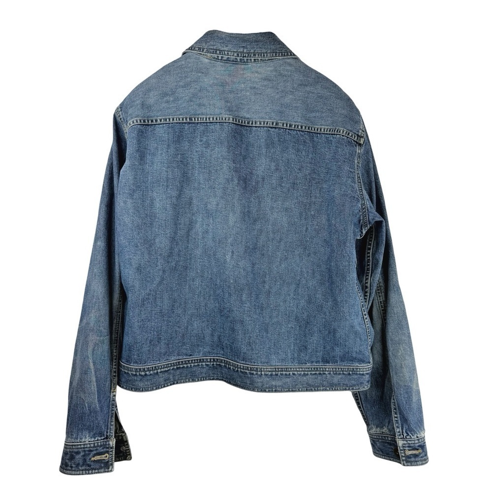 VINTAGE LIZ CLAIBORNE 80's/90's Womens Chic Light Denim Jacket w 4 Pockets M - Picture 6 of 7
